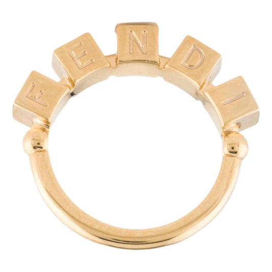 Fendi - Women's Fendigraphy Letters Small Metal Ring