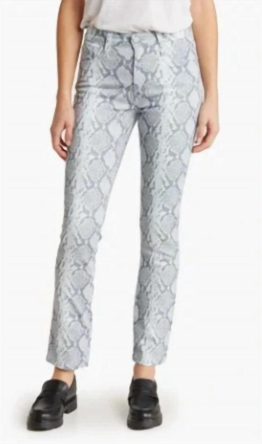 Ag Jeans - The Mari Snake Print High-Waist Straight Jeans
