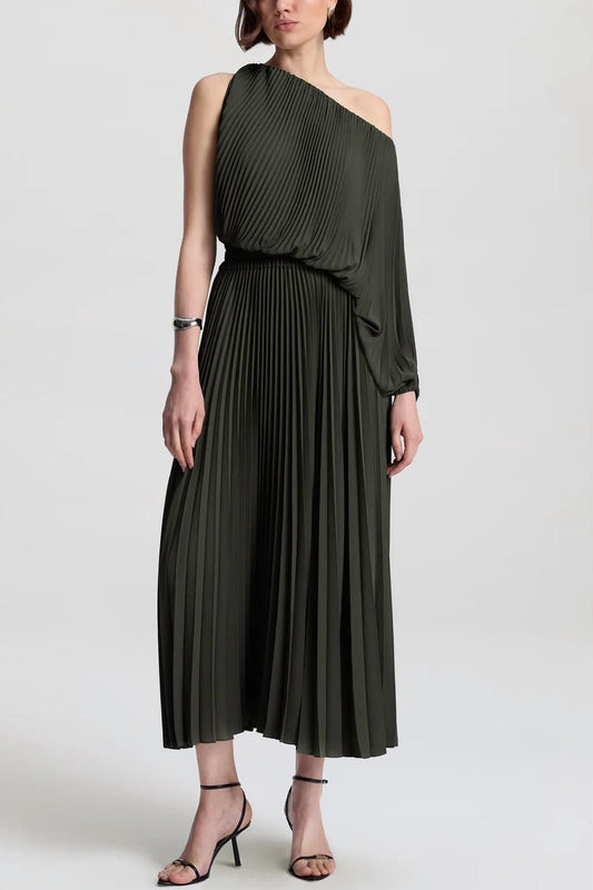 A.L.C. - Mara Georgette Pleated Midi Dress