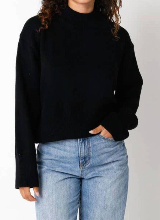 Olivaceous - Mock Neck Sweater