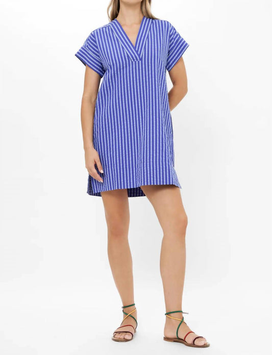 Oliphant - V-neck Roll Sleeve Mini Dress