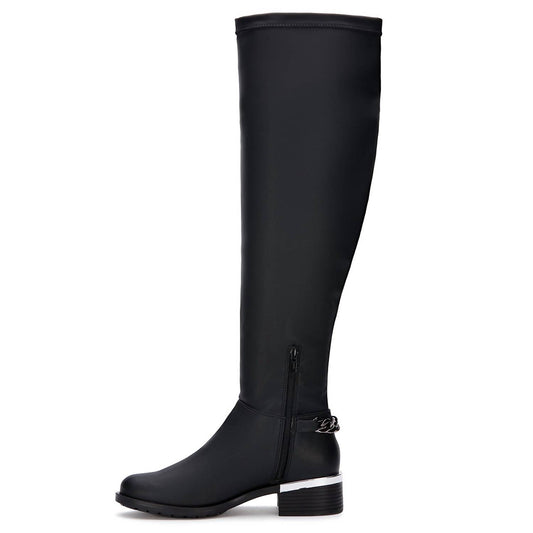 Andrea - Women's Tall Riding Boots With Chain Accent