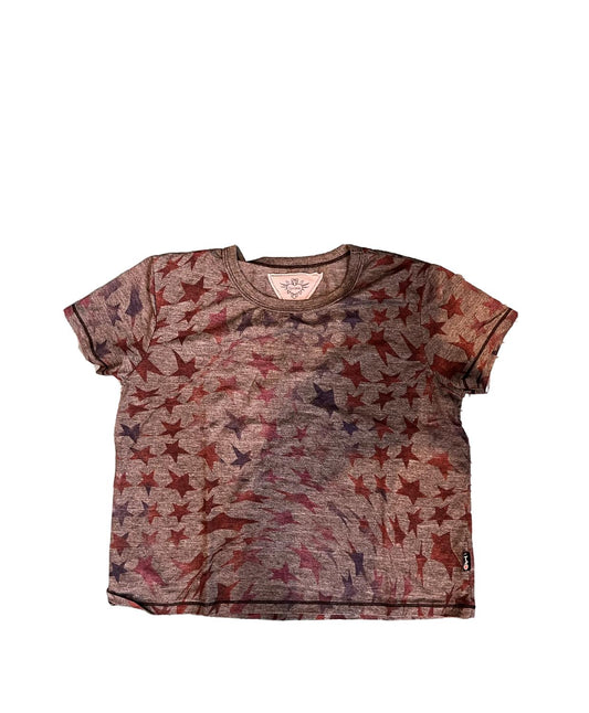 Girls Star Short Sleeve Boxy Top