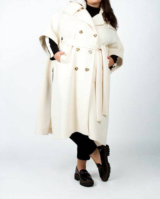 Psophia - Short Sleeve Poncho Trench - Plus