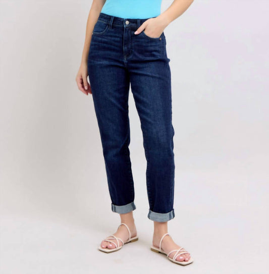 Judy Blue - High-rise Cuffed Boyfriend Jeans