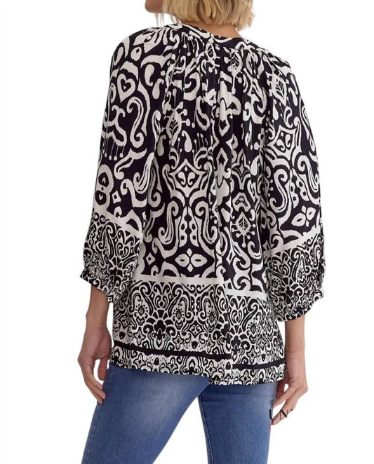 Entro - Renee Paisley Print 3/4 Sleeve Tunic