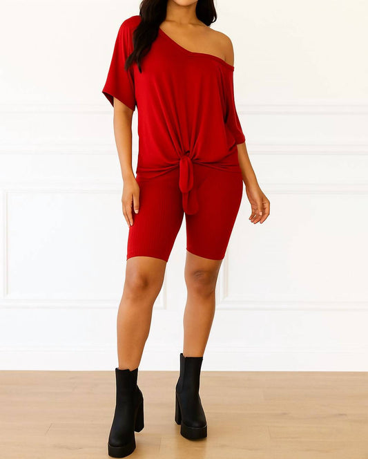 Little Secret Of Mine - Ribbed Shorts Set