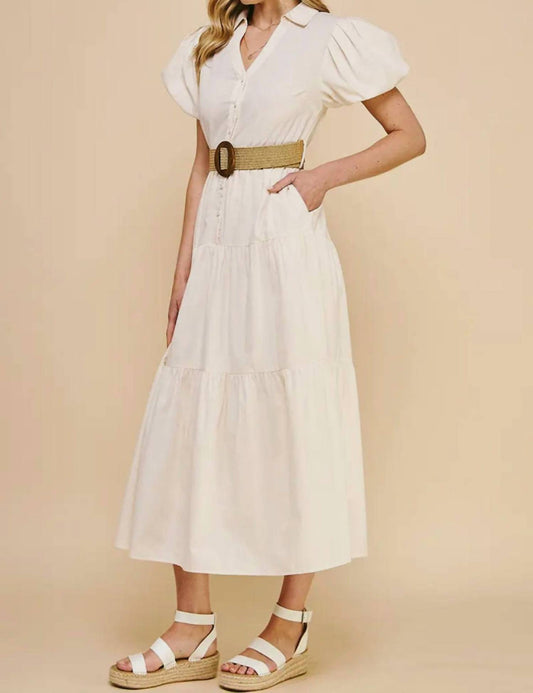 Pinch - Buttondown Belted Maxi Dress