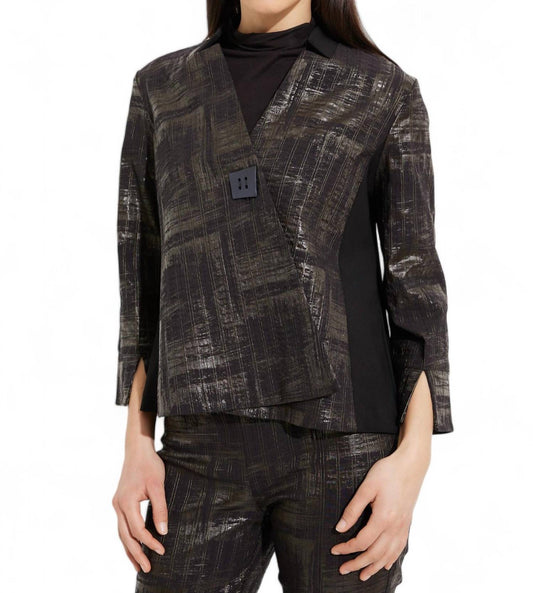 Joseph Ribkoff - NOTCHED COLLAR A-LINE JACKET