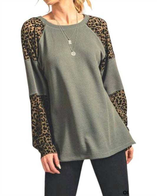 Kori - Animal Thermal Long Sleeve Tee Top