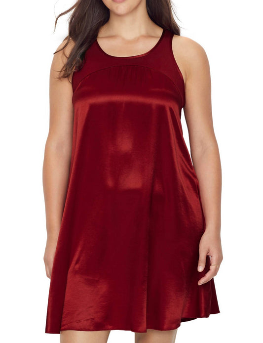 Lindsay Satin and Rib Nightgown