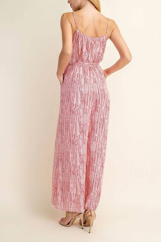Llove - Wavy Stripe Jumpsuit