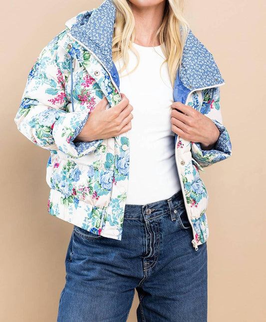 Tcec - Georgette Floral Puffer Jacket