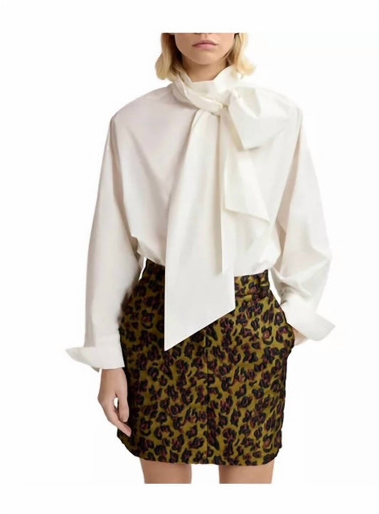 Essentiel Antwerp - Leopard Jacquard Mini Skirt