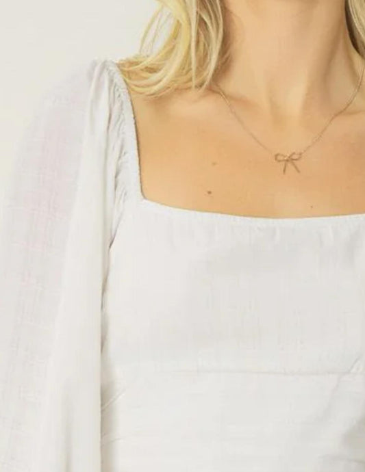 Entro - Self Tie Closure Mini Dress