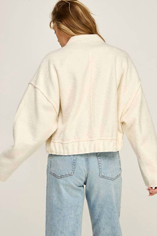 Miss Love - Soft Touch Textured Bomber Jacket