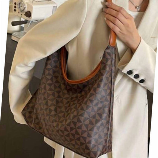 Zenana - Women's Deana Triangle Print Hobo Bag