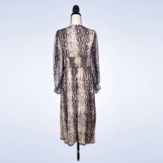 Fate - Snake Printed Mid-length Dress