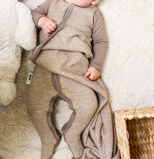 Maniere - Baby Waffle Snap Footie