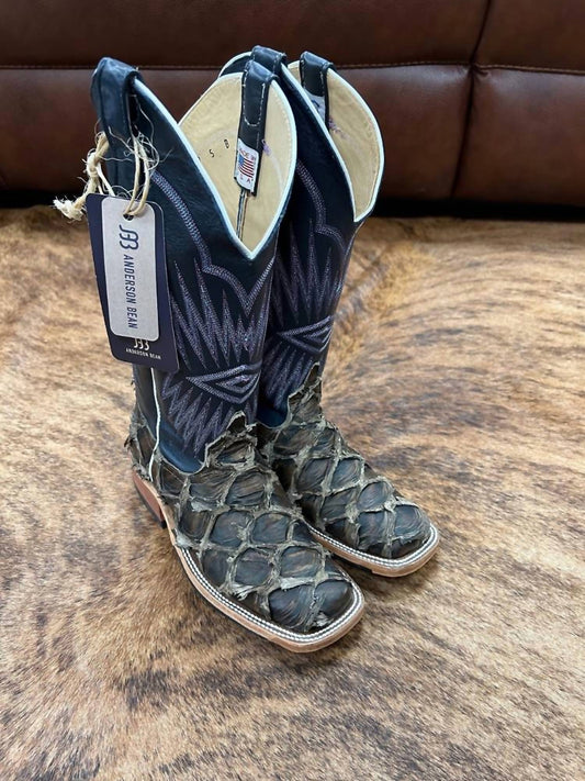 Anderson Bean Boots - Women's Rustic Big Bass Arapaima Fish Custom Exotic Boot
