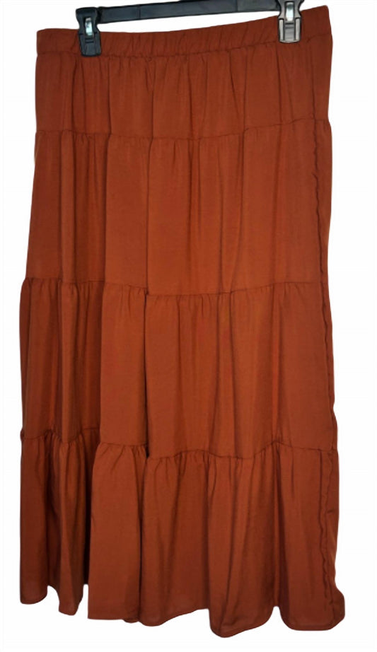 Aqua - Tiered Midi Skirt