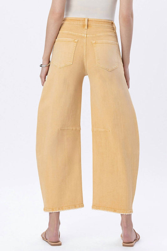 Vervet By Flying Monkey - Harvest Haze Barrel Leg High Rise Jeans