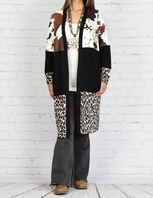 Sunshine & Rodeos - Cow Print and Leopard Cardigan