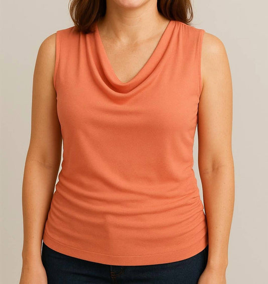 Renuar - Rushed Cap Sleeve Top