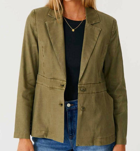 Level99 - Lexie Linen Long Sleeve Blazer