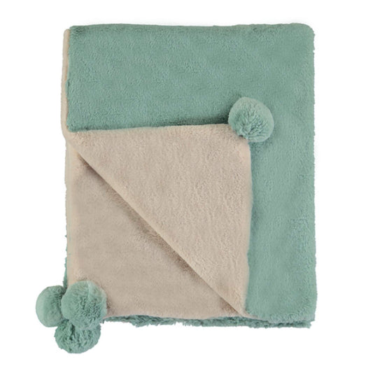 Mayoral - Fur Blanket with Pom Poms