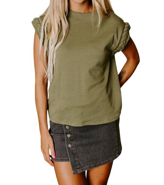 Entro - Short Sleeve Braided Twist Top