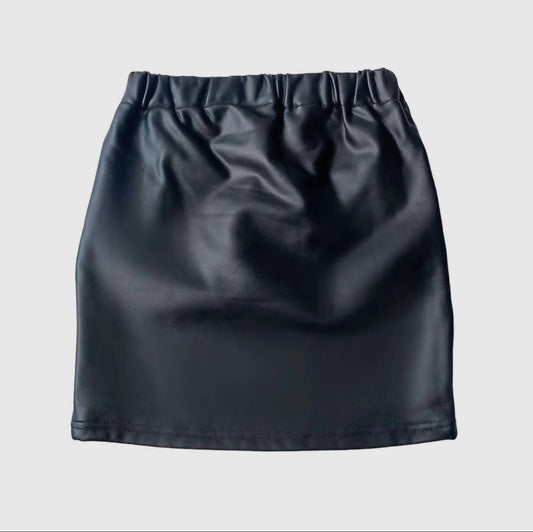 Little Olin - Girl's Faux Leather Skirt
