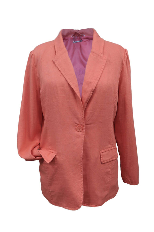 Paparazzi - Women's Linen Blend Classic Lined Blazer