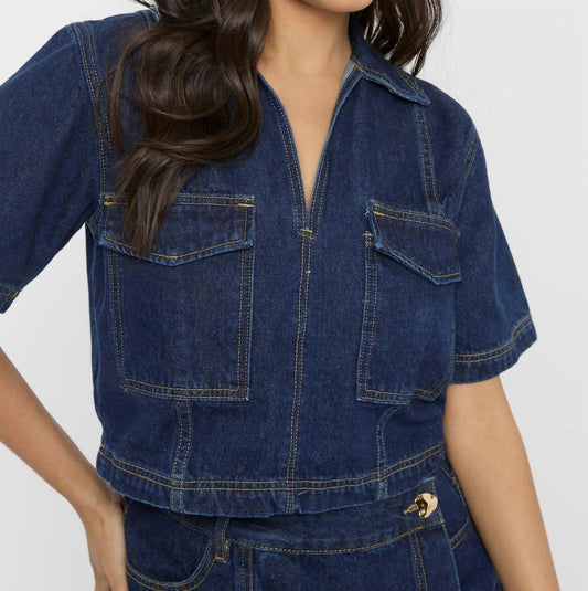 Tcec - Short Sleeve Jean Skort Set