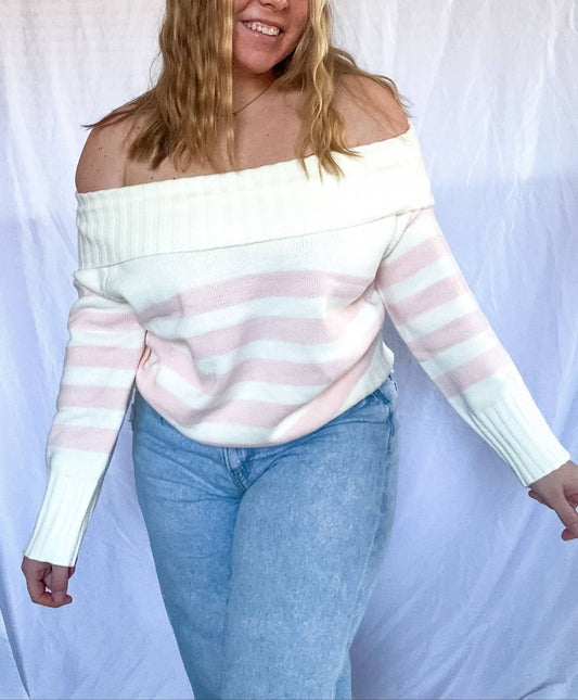 Le Lis - Leilani Off Shoulder Striped Sweater