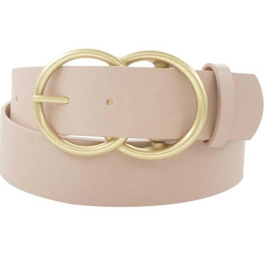 Pop Confetti - Women's Wide Vegan Leather Double Ring Belt