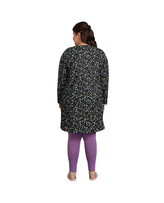 On The Plus Side - Cotton Long Sleeve Sleep Top - Plus