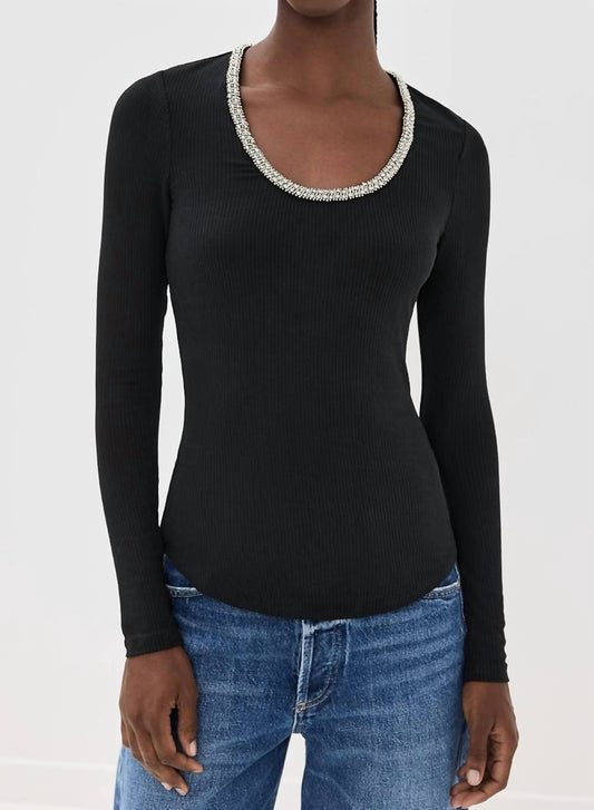 Simkhai - Janay Long Sleeve U-neck Top