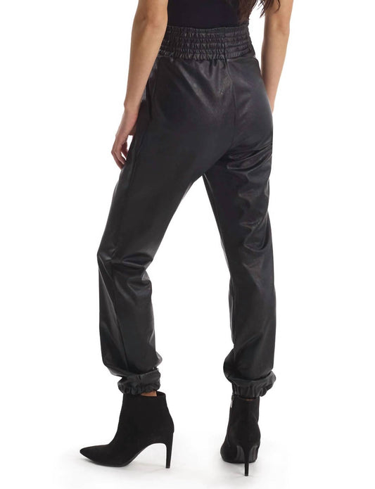 Commando - Faux Leather Smocked Jogger
