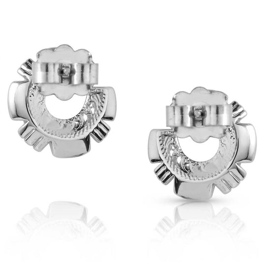 Montana Silversmiths - Women's Western Mosaic Horseshoe Post Earrings