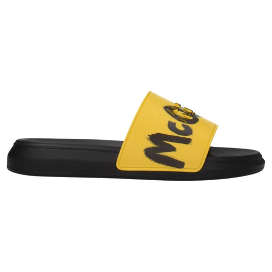 Alexander Mcqueen - Men's Graffiti-logo Slip-on Slide Sandal