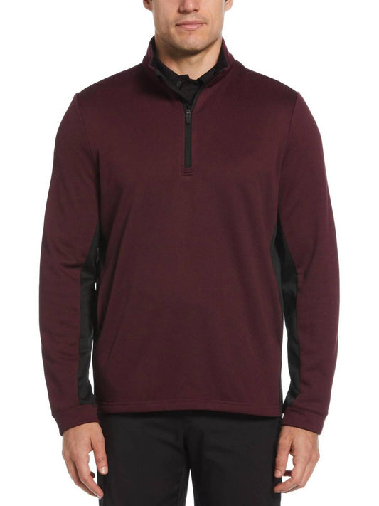 Pga Tour - Men's Micro Jacquard Quarter Zip Pullover Sweater