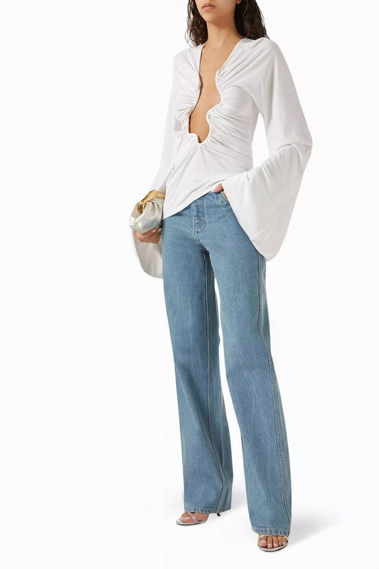 Christopher Esber - Salacia Ruched Long-sleeve Top