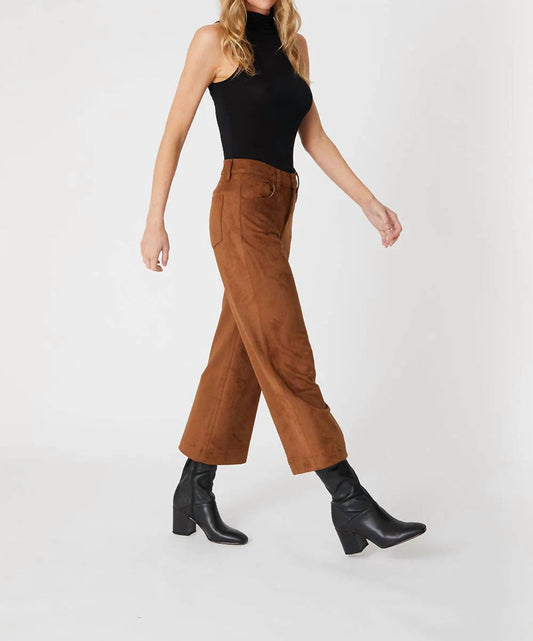 Level99 - Annabelle Crop Vegan Faux Suede Wide Leg Pant