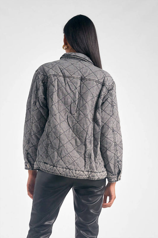 Elan - Quilted Long Sleeve Jean Jacket