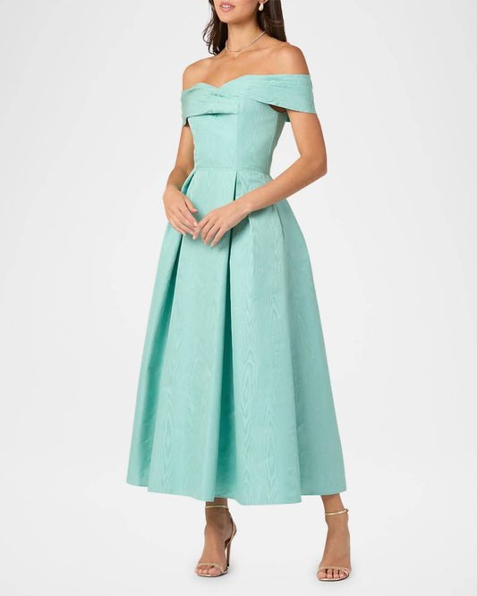 Shoshanna - June Pleated Off-shoulder Midi Dress