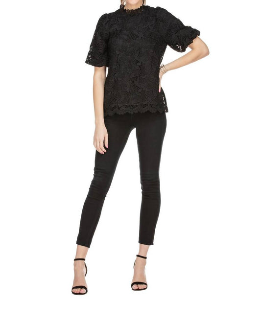 Jade - Lace Puff Sleeve Top