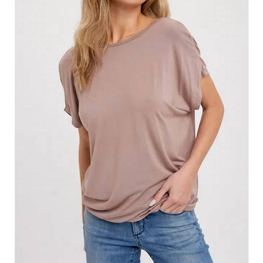 Bluivy - Twisted Back With T-Strap Jersey Top