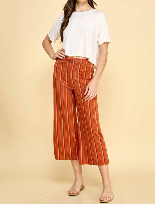 Bebop - High Waist Cropped Striped Pants