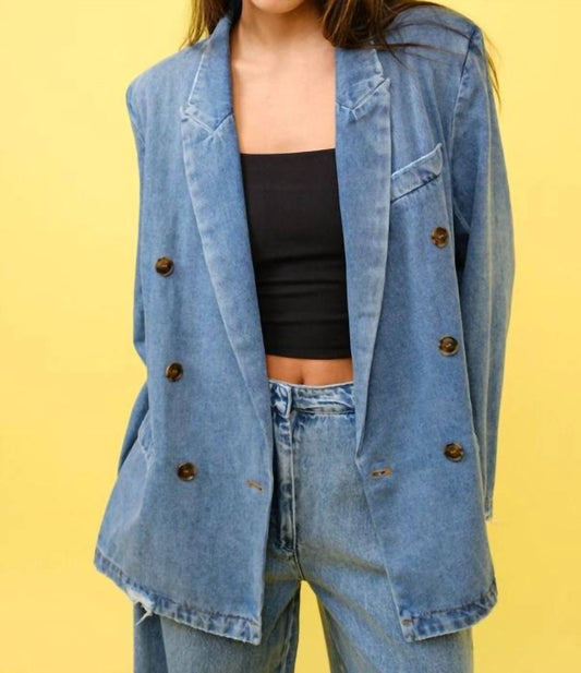 Signature8 - Padded Denim Blazer